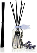 LOVSPA Reed Diffuser Set, Lavender De Provence Scented Oil Diffuser with Sticks, Home Fragrance Accessories for Bathroom Shelf Decor, Aroma Diffusers for Home or Office Desk, USA Made by CozyNest Decor