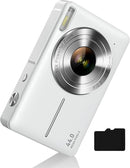 Digital Camera for Kids and Starters, FHD 1080P Point and Shoot Camera with 32GB Card 16X Zoom Anti Shake, Gift for Boys Girls Kids, White by TinyTreasures Baby Boutique