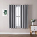 ChrisDowa Grommet Blackout Curtains for Bedroom and Living Room - 2 Panels Set Thermal Insulated Room Darkening Curtains (Light Grey, 52W x 54L) by CozyNest Decor