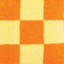 Alysheer Checkered Embroidered Decorative Throw Pillow Covers 18"x 18" Set of 2, Farmhouse Boho Orange Yellow Plaid Tufted Patterned Cotton Canvas Cushion Case for Sofa Couch Bed Living Room Outdoor by CozyNest Decor