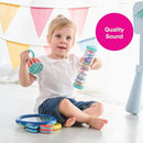 Edushape First Birthday Gift Set - Baby Musical Instruments & Toddler Music Set - Music Toys Baby Gift – Includes Hand Drum, Rain Stick, Shakers, Bell - Interactive Toddler Music Toys for Toddlers 1-3 by TinyTreasures Baby Boutique