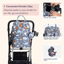 BabbleRoo Diaper Bag Backpack - Baby Essentials Travel Tote - Multi Function Waterproof Diaper Bag, Travel Essentials Baby Bag with Changing Pad, Stroller Straps & Pacifier Case - Unisex, Sea Animals by TinyTreasures Baby Boutique