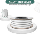 GZBtech Flexible LED Neon Rope Lights 16.4FT,AC 110-120V Waterproof Strip Light, 120LEDs/M Cuttable Connectable Neon Lighting for Indoor Outdoor Home Decor/Commercial Building Use-Red 5M by CozyNest Decor