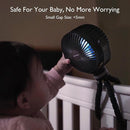 Momcozy 8000mAh Portable Stroller Fan, 27H Ultra-long Life Detachable 4 Speed 360°Rotate LED Night Light with 2 Modes, USB Rechargeable Handheld Cooling Fan for Travel/Bedroom/Car Seat by TinyTreasures Baby Boutique