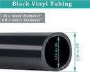 1/4" id - 50ft Black Vinyl Tubing Flexible PVC Tube Hybrid Hose Transfer Water Fuel Gas for Pond Fountain Garden Waterfall, Durable and Safe, with 2 Hose Clamps by GreenHaven Gardens