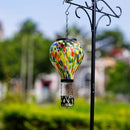 Starsoul Hot Air Balloon Solar Lantern Glass Outdoor Hot Air Balloon Solar Flickering Flame Light Waterproof Hanging Lantern for Garden Yard Patio Decorations by GreenHaven Gardens