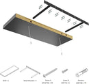 Large Floating Shelves for Wall Set of 3 Wooden Wall Shelves 24 in x 12.75 in x 2 in Room Decor Long Shelf with Invisible Wall Mount Bracket for Bedroom Kitchen Living Room Black by CozyNest Decor