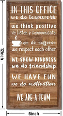 We Are A Team Motivational Signs - Hanging Wooden Team Gift, Quotes Wall Art For Leader I1 by CozyNest Decor