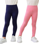 Toddler Girls Leggings 2-Pack Bamboo Viscose Little Girls Casual Stretch Pants by TinyTreasures Baby Boutique