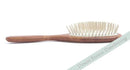 Desert Breeze Natural Wood Bristle Hair Brush, Gentle Scalp Massage, Pear Wood Handle, Made in Germany, For All Hair Types, Rounded Wooden Pins, Anti-Static by CozyNest Decor