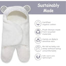 Jam Naturals-Cute Bear Organic Newborn Swaddle Wrap-Gender Neutral Soft Baby Blanket, Newborn Baby Registry Gift(Grey 0-3m) by TinyTreasures Baby Boutique