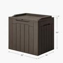 JUMMICO 31 Gallon Resin Deck Box Waterproof Indoor Outdoor Storage Boxes for Patio Furniture Cushions and Garden Tools (Brown) by CozyNest Decor