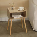 MaxSmeo Nightstand, Mid Century Modern Side Table Bedroom with Storage, Small End Bedside Table with Solid Wood Legs for Living Room, Office Small Spaces (Natural) by CozyNest Decor