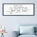 LuZhiQiang Fear Not for I Have Redeemed You Wall Decor Art 40"×15" Isaiah 43:1 Bible Verse Sign Christian Scripture Large Wood Framed Wall Hanging (Black) by CozyNest Decor