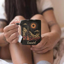 Personalized Name Coffee Mug 11oz 15oz, Custom Fantasy Castle Mug with Gothic Style, Vibrant Celestial Scene Ceramic Cup, Unique Castle Black Coffee Cup, Gifts for Her, Him by CozyNest Decor