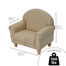 Children's Factory As We Grow Toddler Chair, Flexible Seating for Daycare or Preschool, Kids Reading Couch, Playroom Furniture, Buff by CozyNest Decor
