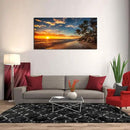 DZL Art S74775 Canvas Painting Print Paradise Tropical Island Beach with Palms Photograph Print Nature Pictures Wall Art Canvas Prints Painting for Living Room Bedroom Decor Office Wall Decor by CozyNest Decor