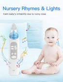 Baby Nasal Aspirator, Electric Nose Sucker with 5 Levels Suction, Soothing Light & Nursery Rhymes (White) by TinyTreasures Baby Boutique