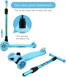 3 Wheel Scooter for Kids Ages 6-12,Kids Scooter with Light Up Wheels, Sturdy Deck Design, and 4 Height Adjustable Suitable for Kid Ages 3-12 by TinyTreasures Baby Boutique
