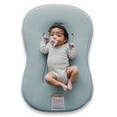 Snuggle Me® Baby Lounger Curve (0-6 Months) - Premium Organic Cotton with Foam Core, Machine-Washable Cover, Buttery-Soft & Breathable Infant Lounger with Travel Bag (30 in x 20 in x 1.9 in) - Slate by TinyTreasures Baby Boutique