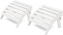 KINGYES Folding Adirondack Ottomans Set of 2 for Adirondack Chair, White by GreenHaven Gardens
