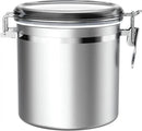 ENLOY 165oz Stainless Steel Airtight Canister for Kitchen, Large Flour Coffee Bean Tea Cereal Sugar Cookie Metal Food Storage Canisters with Clear Lid and Sturdy Locking Clamp by CozyNest Decor