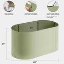 Worth Garden Heavy Duty Galvanized Steel Raised Garden Bed Kit with Powder Coated Olive Green Finish - 48" L. x 24" W. x24 H. - Metal Planter Box for Vegetables, Flowers, Herbs - Outdoor Gardening by GreenHaven Gardens