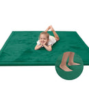 Baby Play Mat for Floor,1.3" Thick Memory foam Tummy Time Mat for Toddlers,Infants,kids,Water-Repellent Soft Nursery Rug,Extra Large Non Slip for Crawling&Yoga,Tatami Style for Living Room(Dark Green) by TinyTreasures Baby Boutique
