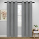Easy-Going Blackout Curtains for Bedroom, Solid Thermal Insulated Grommet and Noise Reduction Window Drapes, Room Darkening Curtains for Living Room, 2 Panels(42x84 in, Light Gray) by CozyNest Decor