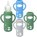 BUSOHA 3 Pack Silicone Sleeves for Dr. Brown's Glass Baby Bottles - Drop Protection Baby Bottle Sleeves Compatible with Dr. Brown's Newborn Glass Bottles with Silicone Handles,8 oz by TinyTreasures Baby Boutique