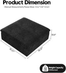 Modern Down Filled Sigle Middle Seat, Cloud Modular Sectional Sofa, Contemporary American Wide Deep Seat Couches for Living Room Apartment and Bedroom,No Assembly Required,Black by CozyNest Decor