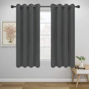 Easy-Going Blackout Curtains for Bedroom, Solid Thermal Insulated Grommet and Noise Reduction Window Drapes, Room Darkening Curtains for Living Room, 2 Panels (52x46 in,Gray) by CozyNest Decor