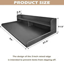 Royxen Laundry Countertop with 2-Tier Shelf Universal Fit, Washer and Dryer Countertop with Storage Space, Shelf Height 11.5 Inches, Solid Wood, Black by CozyNest Decor