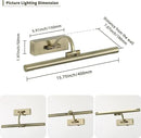 Wireless Picture Lights Rechargeable Gallery Lighting Battery Picture Frame Light with Remote and Timer, Adjustable Art Light for Paintings, Portraits, Antique Bronze Finish 16'' Inch 3W 2700K by CozyNest Decor