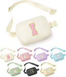 YOOLIFE Initial Crossbody Bags for Teen Girls - Belt Bag Fanny Packs for Girls Sling Bag, White Small Waist Packs Birthday Gifts Travel Accessories Monogrammed Gifts I by TinyTreasures Baby Boutique