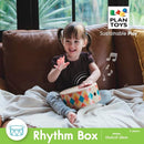 PlanToys® Wooden Rhythm Box Drum Musical Toy for Kids | Montessori Musical Instrument for Toddlers & Children | Eco-Friendly Wooden Percussion Toy by TinyTreasures Baby Boutique