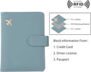Melsbrinna Rfid Passport Holder for Travel women/Men, Cute Passport Wallet Rfid Blocking Card Slots, Rfid Passport Cover/CaseTravel Wallet, Passport Book Holder (2, Blue1Blue2) by TinyTreasures Baby Boutique