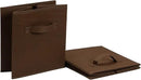 Amazon Basics Cube Organizer Storage Bins Handles, Collapsible Fabric, Pack of 6, 13"x13"x13", Brown by CozyNest Decor