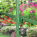 Garden Stakes 60 Pack, 16 Inch Each, DIY 3ft 4ft 5ft 6ft 7ft Sturdy Steel Plant Stakes with 50 Connectors, 30 Rotatable Clips, 10 A-Type Connecting Pipe and 164 Feet Twist Tie for Climbing Plants by CozyNest Decor