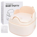 Bebamour Potty Training Toilet 3 in 1 Multi-Functional Potty Seat Detachable Baby Potty Step Stool Anti-Slip Stable Potty Training Toilet with 100 Pack Trash Bags (Pink) by TinyTreasures Baby Boutique