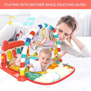 Musical Baby Gyms Play Mats Musical Activity Mat Piano Baby Play Gym Tummy Time Padded Mat for Baby Newborn Toddler Infants (Red) by TinyTreasures Baby Boutique