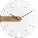 Stephanie Imports Modern Minimalist Exposed Wood Silent Wall Clock (Numberless) by CozyNest Decor