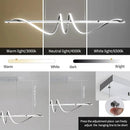Modern Ceiling Chandelier Light, Acrylic Anti Flicker Pendant Lamp with Remote Control Dimmable 3 Color Mode & Brightness for Kitchen Bar by CozyNest Decor