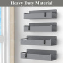 4 Pack Magnetic Spice Rack Organizer for Refrigerator and Oven, Dark Grey Fridge Organizers and Storage for Kitchen by CozyNest Decor