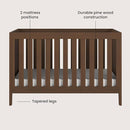 Child Craft Kieran 3 in 1 Convertible Crib, Baby Crib Converts to Day Bed, Toddler Bed, 3 Adjustable Mattress Positions, Non-Toxic, Baby Safe Finish (Toasted Chestnut) by TinyTreasures Baby Boutique