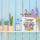 Summer Decor Farmhouse Summer Decorations Hello Sunshine Wooden Sign Rustic Home Decor 5 x 5 Inches by CozyNest Decor