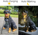 Garden Statues Dog Solar Hanging Light, Courtyard Resin Simulated Handicraft Dog Statue Ornament, Garden Yard Entrance Decoration. by GreenHaven Gardens
