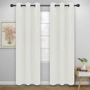 Easy-Going Blackout Curtains for Bedroom, Solid Thermal Insulated Grommet and Noise Reduction Window Drapes, Room Darkening Curtains for Living Room, 2 Panels(46x84 in, Ivory) by CozyNest Decor
