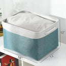 TcaFmac Organization and Storage Basket for Organizing - 16x12x12 inch Large 2 Pack Fabric Storage Cubes, Collapsible Storage Bins for Shelves Box Closet Cloth Home Toy Books Kids (White & Green) by CozyNest Decor
