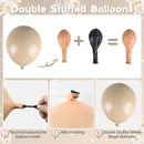 Brown and Gold Balloons 12 Inch Double Stuffed Dark Coffee Tan Cream Beige Sand Nude Neutral Latex Balloon Confetti Balloons for Boho Birthday Rodeo Thanksgiving Baby Bridal Shower Party Decor by CozyNest Decor